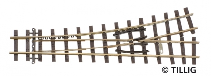 TILLIG 85638 - H0e Weiche links 18°, Länge 128 mm